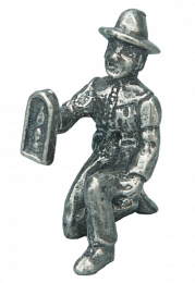 Erzsucher kniend mit Blende