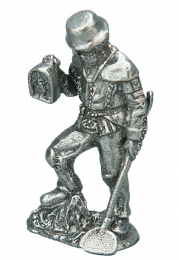 Bergmann mit Schaufel und Blende